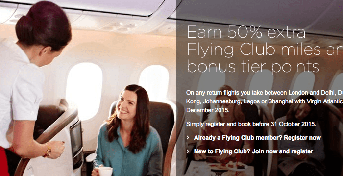 Virgin Atlantic Bonus Miles And Tier Points