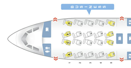 American Airlines Adds Lie Flat Seats To Lax Philadelphia Route American Airlines A330 200 Business Class Seat Map Courtesy Of Seatguru